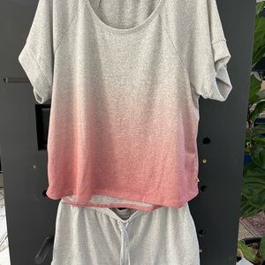 Lucky brand gray and red ombré lounge set size xl